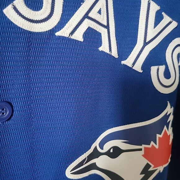 SOLD Toronto Blue Jays Baseball Jersey Blue Men's L MLB - Picture 5 of 9